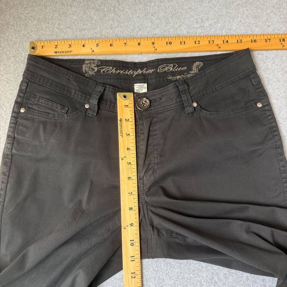 Christopher Blue Womens Black Capri Pants Cropped Utility Casual Classic Size 10 - Picture 11 of 14